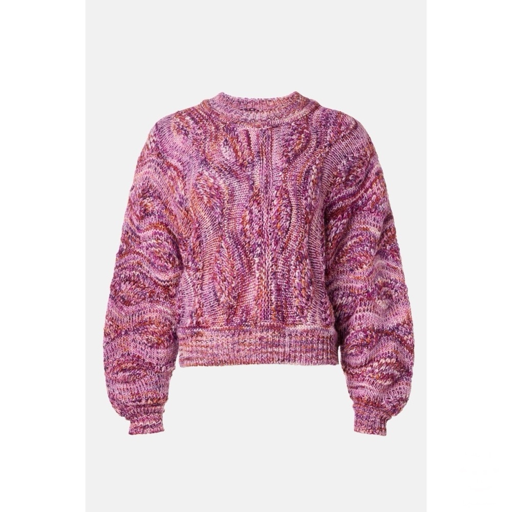 💕 BA&SH stimpo rose sweater size XS knit jumper multicolor wool print crew neck